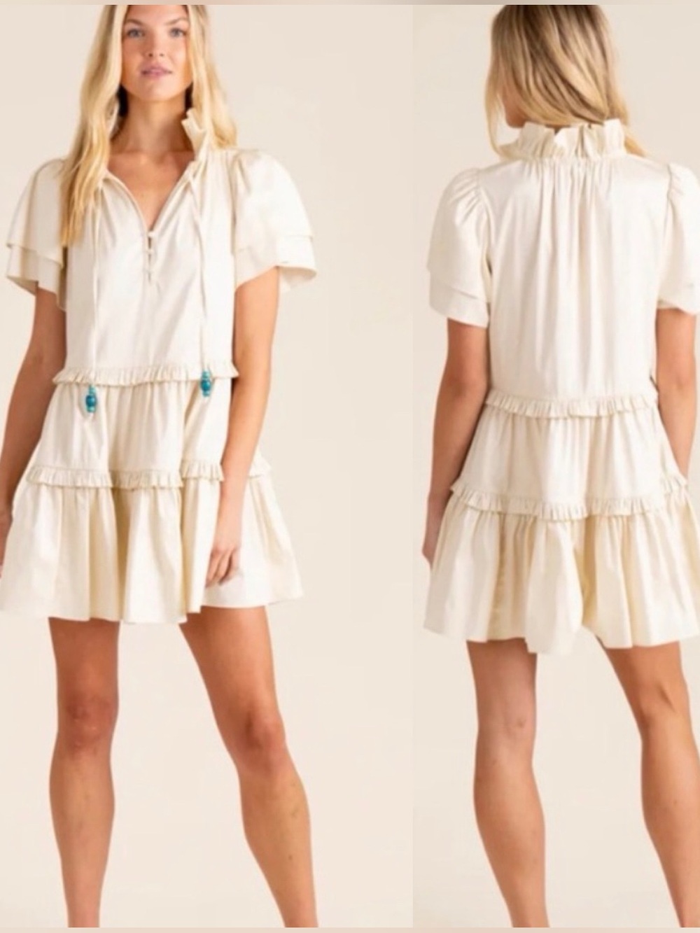 ALDEN ADAIR Hallie Cream Dress NEW